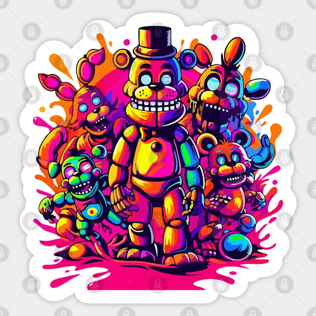 five nights at freddy Sticker by artoriaa